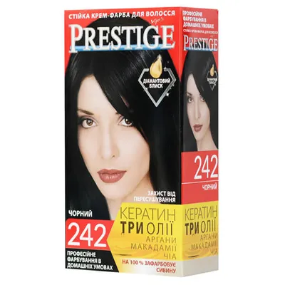 Image de Vip's Prestige - Coloration permanente en crème 242 noir 115 ml