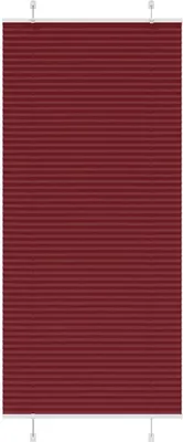 Image de Store plissé rouge bordeaux 85x200 cm largeur du tissu 84,4 cm