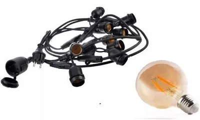 Produktbild von area-led Garten-Lichterkette 10m 20x E27 Bernstein 2300K