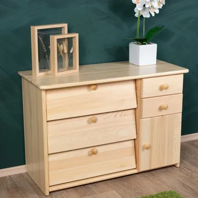 Produktbild von Schuhschrank 009 Kiefer massiv Vollholz natur - Abmessung 62 x 90 x 40 cm (H x B x T)