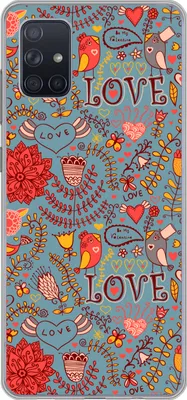 Produktbild von MuchoWow® Handyhülle Schutzhülle Hülle für Telefoonhoesje Samsung Galaxy A71 Mädchen - Vogel - Liebe - Muster - Mädchen - Kinder - Kinder Silikon Softcase Handy Hülle - Kartenbesitzer