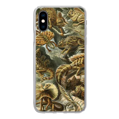Produktbild von MuchoWow® Handyhülle Schutzhülle Hülle für iPhone X Lacertilia - Alte Meister - Kunst Silikon Softcase Handy Hülle - Handyhülle