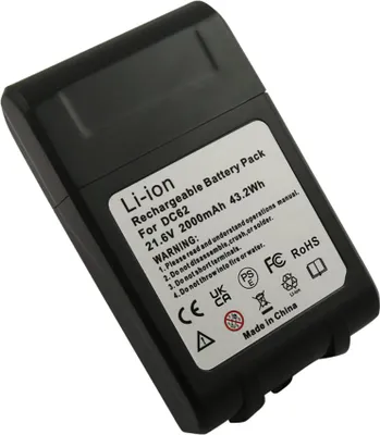 Produktbild von Avizar, Ersatzakku Dyson DC62 Staubsauger 21,6 V 2000 mAh Li-Ion, Schwarz