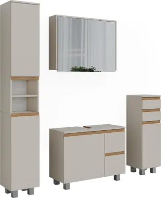 Image de Meubles bain Vicco J-Shape Cachemire/Artisan 4 pièces, Model 59644