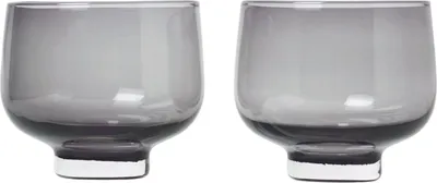 Obrázek produktu pro Blomus FLOW Sada 2 sklenic na pití, sklenice na vodu, sklenice na pití, barevné sklo, kouřová, 220 ml, 63918