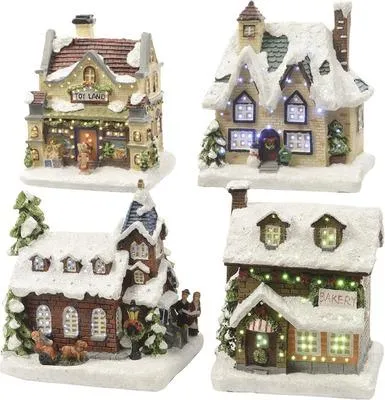 Obrázek produktu pro LED domek "vánoční vesnice" 9 x 11 x 12,5 cm 1 ks, různé druhy