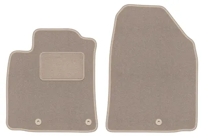 Image de Tapis avant en moquette pour Hyundai Ioniq 2016- (à hayon) – 2 pièces, beiges, sur mesure – Wielganizator LUX