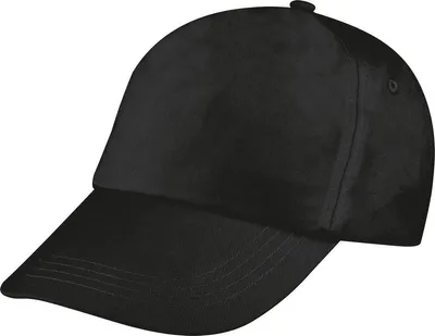 Produktbild von Baumwoll Basecap 5 Panel / Farbe: schwarz