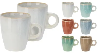 Zdjęcie produktu dla Kubki Excellent Houseware z kamionki, 220 ml, zestaw 2 sztuki
