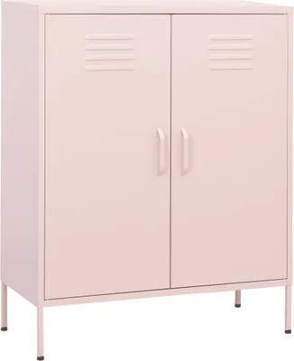 Image de Armoire à outils "Hagenbach" en acier rose. Dimensions (L/L/H) 80x35x101 cm