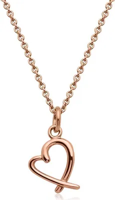 Produktbild von Rosévergoldetes Edelstahlcollier Herz-Anhänger N5099