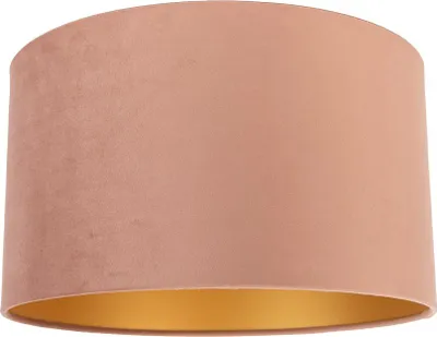 Produktbild von Samt Lampenschirm Rosa 35 35 20 mit Goldener Innenseite