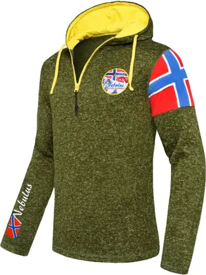 Produktbild von Nebulus Fleecepullover COSTRA Herren, warmer Fleecepullover, Pulli aus Fleece mit Half Zip Reißverschluss, P4683 - Herren, grün meliert, S