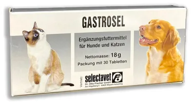 Produktbild von selectavet Gastrosel 30 Tabletten | Hunde & Katzen | Unterstützung der Verdauung
