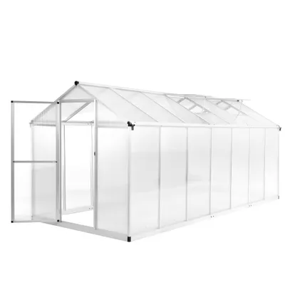 Zdjęcie produktu dla vidaXL Szklarnia aluminiowa 421x190x195 cm 15,6 m³