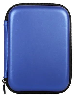 Produktbild von 1 Stück Aufbewahrungstasche für digitales Zubehör wie Kabel, Kopfhörer und USB-Sticks (Dunkelblau), 11 x 7,5 x 4 cm