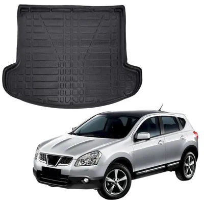 Produktbild von SCOUTT | Kofferraumwanne Laderaumwanne Kompatibel mit Nissan Qashqai +2 2008-2014 (7 Sitzplätze), mit Hoher Rand, Kofferraum-Schutzmatte, Geriffelt, Aufrollbar, Schwarz