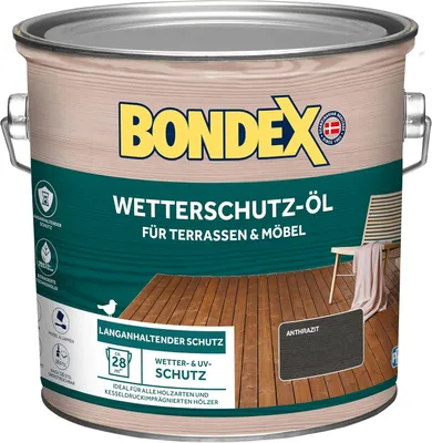 Produktbild von Bondex Wetterschutz-Öl Anthrazit 2,5 L - 466126