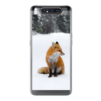 Produktbild von MuchoWow® Handyhülle Schutzhülle Hülle für Samsung Galaxy A80 Fuchs - Schnee - Winter Silikon Softcase Handy Hülle - Schutzdeckel