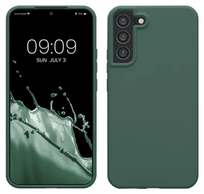 Produktbild von kwmobile Handyhülle für Samsung Galaxy S22 Plus Hülle - Case Silikon - Kabelloses Laden - Schutzhülle Cover in Tannengrün