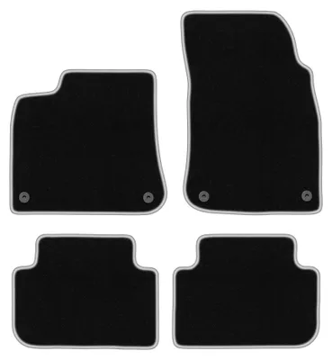 Immagine prodotto di Tappetini in moquette per Audi Q8 2020- (SUV) – set 4 pezzi, nero/argento, su misura – Wielganizator CARLUX