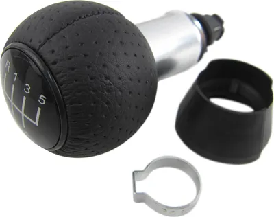 Obrázok produktu pre PREMIUM radiaca páka hliníková čierna diera kožená verzia 2 5-stupňová pre VW