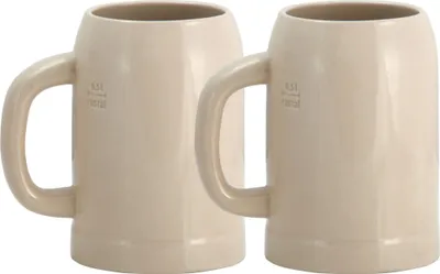 Produktbild von 2er Set Grenzauer-Bierkrug Humpen 0,5 Liter mit Eichstrich Steinkrug 500ml 50cl