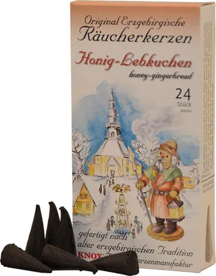 Produktbild von KNOX Räucherkerzen 24 Duftkegel Honig-Lebkuchen