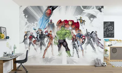 Productafbeelding van Komar fotobehang - Avengers Unite - Afmetingen: 368 x 254 cm (breedte x hoogte)