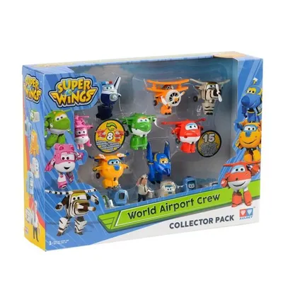 Zdjęcie produktu dla ALPHA YW710640 - Super Wings - World Airport Crew - zestaw figurek, 5,1 cm, opakowanie 15 figurek