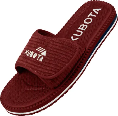 Produktbild von Kubota Cord Schlappen mit Klettverschluss Latschen Haussuche Herren "Velcro Cord" Rotbraun, 44