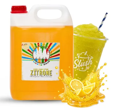 Produktbild von Rainbow Slush Sirup Zitrone 5 Liter 1:5 AZO frei ohne Glyzerin Konzentrat