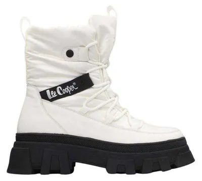 Image de Lee Cooper - Bottes d'hiver pour femmes, fermeture éclair latérale, modèle PP7796 (taille 39,5 EU) (blanc)