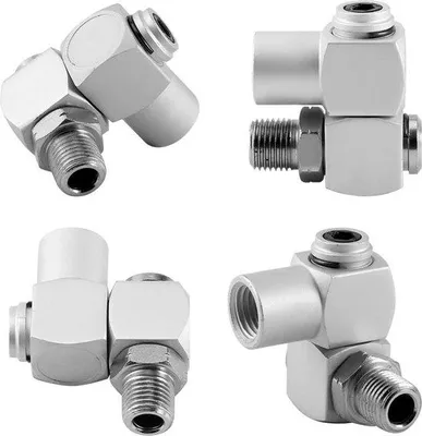 Obrázek produktu pro Univerzální otočný 360° konektor pro vzduchovou hadici, 1/4" adaptér na vzduch – sada 4 kusů.