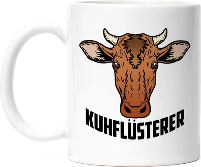 Produktbild von Kuhflüsterer Tasse Kuh-Fans Kuh-Liebhaber Milchkuh Landwirt Geschenkidee