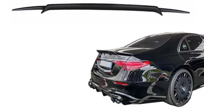 Produktbild von Kofferraumspoiler Spoiler Flügel für Mercedes S-Klasse W223 Limousine 2020+ Schwarz.