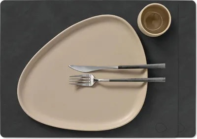 Productafbeelding van LIND DNA Placemats Nupo - Leer - Black - 45 x 35 cm - 2 Stuks