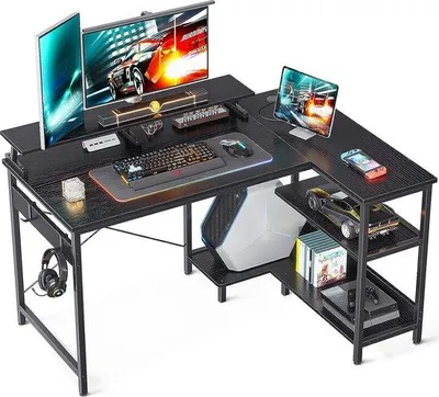 Produktbild von Famanu Computertisch mit Stauraum und Monitorstand