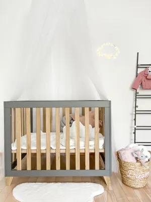 Image de Parc pour bébé - Gris/Naturel - 101 x 76 x 81 cm