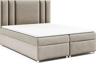 Produktbild von Best for Home Boxspringbett mit Bettkasten Trinity K-7 Bonellfederkern inkl. Topper, mit Lieferung, Aufbau & Entsorgung 140x200-Beige