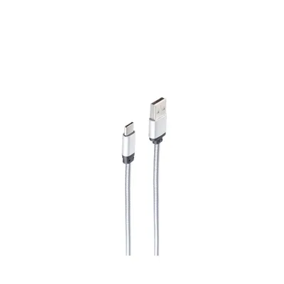 Zdjęcie produktu dla shiverpeaks BS14-12001, 1 m, USB A, USB C, USB 2.0, 0,48 Gbit/s, Srebrny