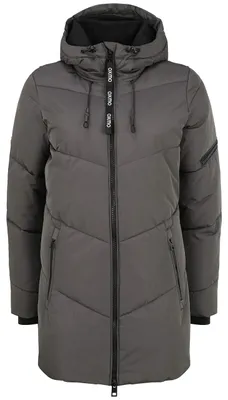 Productafbeelding van OXMO OXJunchen dames winterjas, damesjas, jas met capuchon, opzetzakken, ritssluiting, regular pasvorm