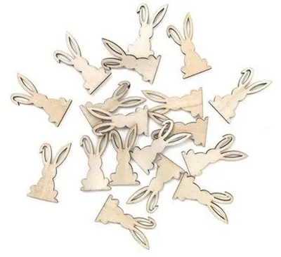 Produktbild von Holzhäschen 2 x 4 cm, 18 Stück – Dalprint