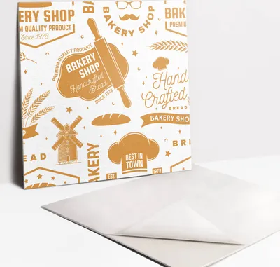 Produktbild von Fliesenaufkleber Set für Bad und Küche - 9 Fliesen Selbstklebend PVC - 30 x 30 - Bäckerei -Thema