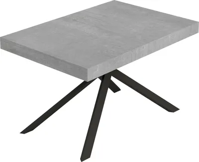 Image de Table Extensible Niket 140/224X80Cm Pieds Béton Anthracite