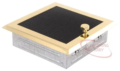 Produktbild von Kaminrost 16x16 cm, PREMIUM Messing mit Blende
