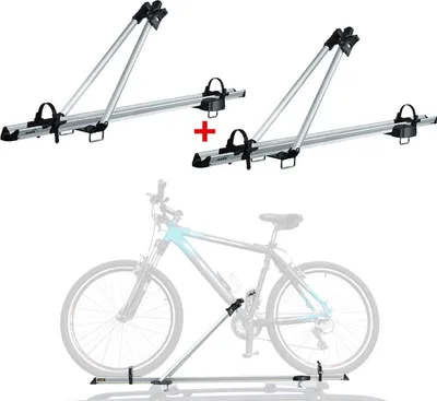Produktbild von 2x Fahrradträger Dachfahrradträger bis 17kg Aluminium Silber Fahrradhalter