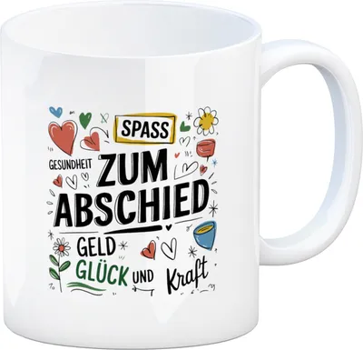 Produktbild von Wünsche Zum Abschied Kaffeebecher für Kollegen und Freunde