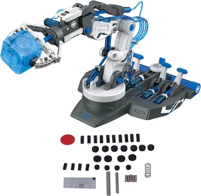 Image de Kit bras robotique hydraulique à assembler soi-même Bras mécanique hydraulique pour enfants Jouet Expérience scientifique Bleu