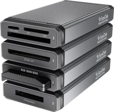 Obrázek produktu pro SanDisk PRO-READER CFast, CFast, 10000 Mbit/s, Hliník, USB 3.2 Gen 2 (3.1 Gen 2) Type-C, 60 mm, 19 mm